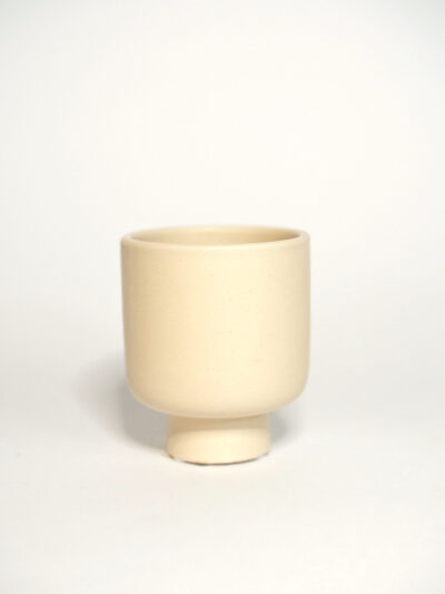 keramični okrasni lonček bež xs 6 cm